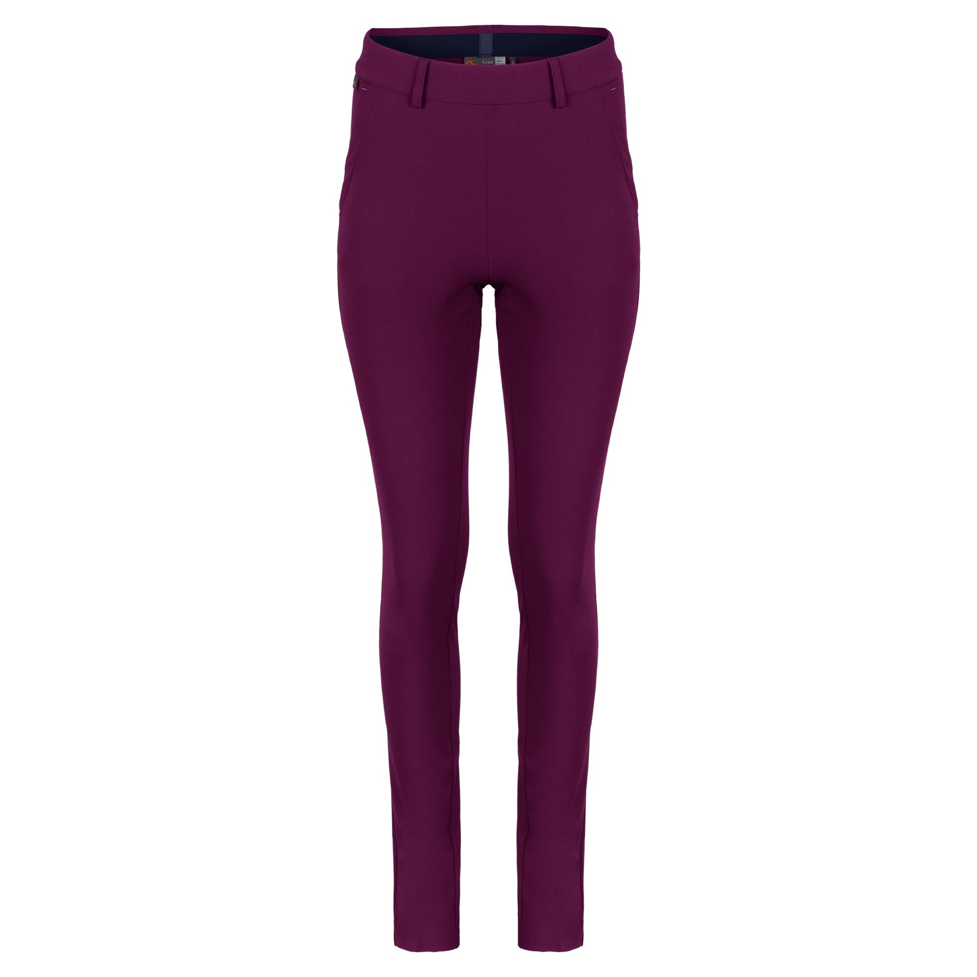 KJUS Warm Brushed Ladies Golf Treggings Deep Ruby